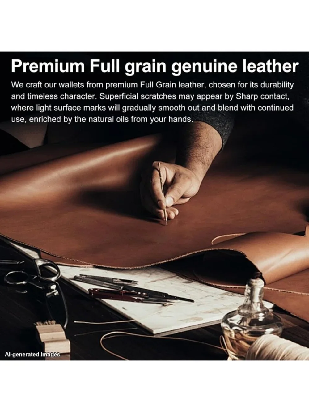 Slim RFID Leather Wallet for Men | Minimalist Front Pocket Card Holder & Money